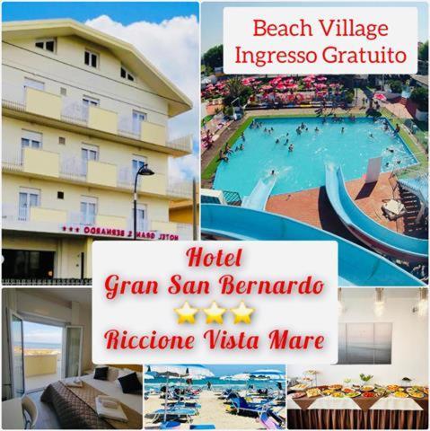 Hotel Gran San Bernardo Риччоне Экстерьер фото